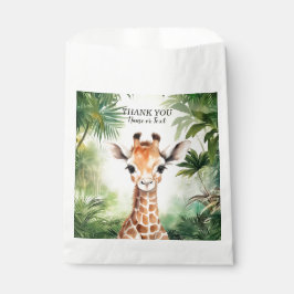 Schattige Giraffe Jungle Baby Shower Feest Mooie Bedankzakje