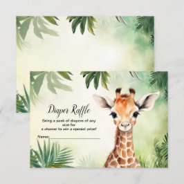 Schattige Giraffe Jungle Baby Shower Feest Mooie Informatiekaartje