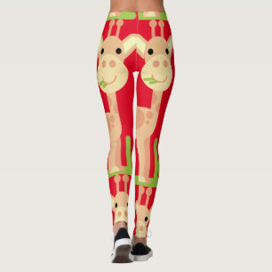 Schattige Giraffe Kauwend Thunder_Cove Leggings