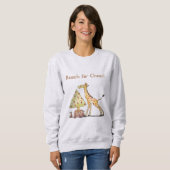 Schattige Giraffe Kerstmis – Handgetekende Kunst Trui (Voorkant volledig)