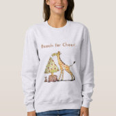 Schattige Giraffe Kerstmis – Handgetekende Kunst Trui (Voorkant)
