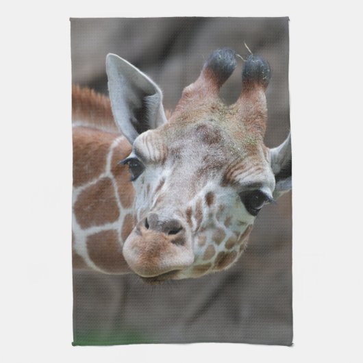 Schattige Giraffe keukenhanddoek (Verticaal)