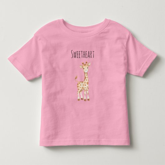 Schattige Giraffe Kinder Shirts (Voorkant)