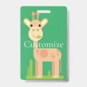 Schattige giraffe knabbelend  Thunder_Cove Badge (Achterkant)