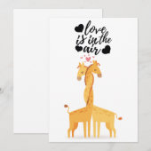 Schattige giraffe liefde kaart voor Valentijnsdag (Voorkant / Achterkant)