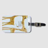 Schattige Giraffe Lovers Bagagelabel (Voorkant (horizontaal))