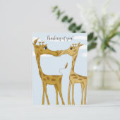 Schattige Giraffe Lovers Briefkaart (Staand voorkant)
