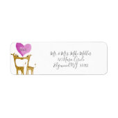 Schattige Giraffe Lovers Etiket (Voorkant)