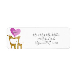 Schattige Giraffe Lovers Etiket