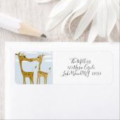 Schattige Giraffe Lovers Etiket (Insitu)