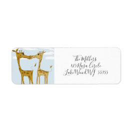 Schattige Giraffe Lovers Etiket
