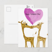 Schattige Giraffe Lovers Feestdagenkaart (Voorkant / Achterkant)