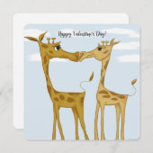 Schattige Giraffe Lovers Feestdagenkaart (Voorkant / Achterkant)