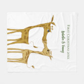Schattige Giraffe Lovers Fleece Deken (Voorkant (Horizontaal))