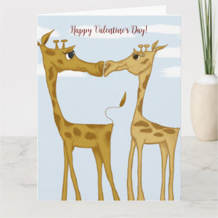Schattige Giraffe Lovers Kaart