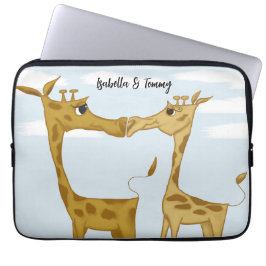 Schattige Giraffe Lovers Laptop Sleeve