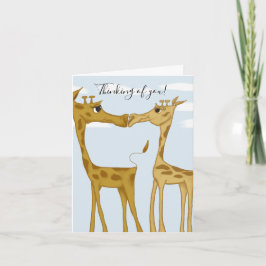 Schattige Giraffe Lovers Notitiekaartje