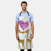 Schattige Giraffe Lovers Schort (Gedragen)