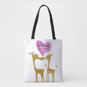 Schattige Giraffe Lovers Tote Bag (Voorkant)