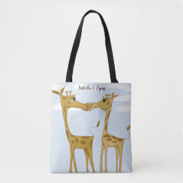 Schattige Giraffe Lovers Tote Bag