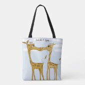 Schattige Giraffe Lovers Tote Bag (Achterkant)