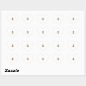 Schattige Giraffe met bloemen Hart Sticker (Vel)
