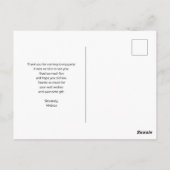 Schattige Giraffe met Bloemenkroon Bedankt Briefkaart (Achterkant)