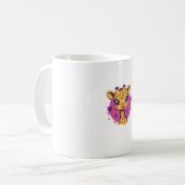 Schattige Giraffe met harten Cartoon Liefde Koffiemok (Voorkant links)