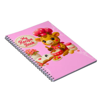 Schattige Giraffe Mijn Receptenboek Kawaii Roze No Notitieboek