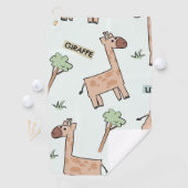 Schattige Giraffe naadloos patroon Golfhanddoek (Insitu)