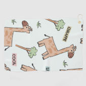 Schattige Giraffe naadloos patroon Golfhanddoek (Horizontaal)