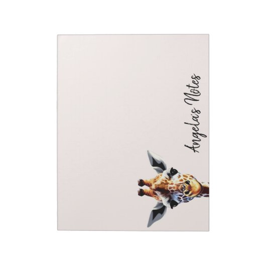 Schattige Giraffe Notitieblok (Linkerzijde)