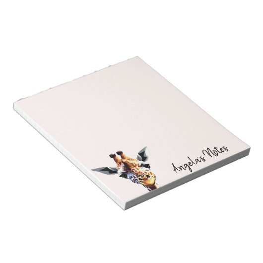 Schattige Giraffe Notitieblok (Schuin)