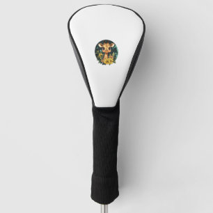 Schattige Giraffe omgeven door bloemen _4 Golfheadcover