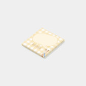 Schattige Giraffe Pastel Oranje Gingham Patroon Post-it® Notes (Schuin)