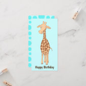 Schattige Giraffe Plat Kaart (Voorkant / Achterkant in situ)