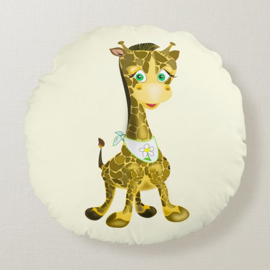 Schattige Giraffe rond kussen (Voorkant)