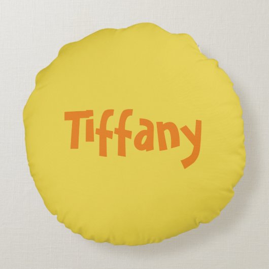 Schattige Giraffe Rond Kussen (Achterkant)