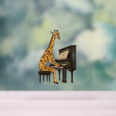 Schattige Giraffe Speelt Piano Giraffen Muzikant M Acryl Bord (Neutraal)