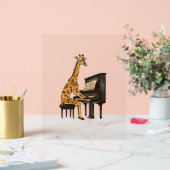 Schattige Giraffe Speelt Piano Giraffen Muzikant M Acryl Bord (Huwelijk)