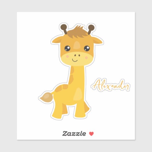 Schattige Giraffe Sticker (Vel)