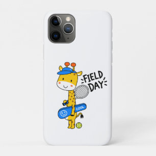 Schattige Giraffe Tennisveld Dag – Leuke Sport Kar Case-Mate iPhone Case