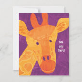 Schattige Giraffe Uitnodiging met enveloppe (Achterkant)
