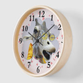 Schattige Giraffe wandklok! (Hoek)