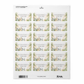 Schattige Giraffe,Zebra Weg Etiket (Full Sheet)