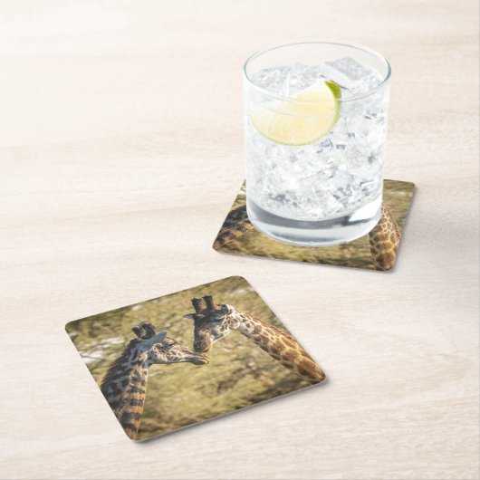 Schattige Giraffes Onderzetter (Insitu)
