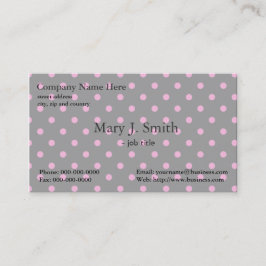 schattige, girale, moderne roze en zwarte poka-sti visitekaartje