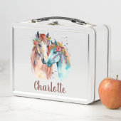 Schattige Girlie Waterverf Kinder naam School Meta (In situ)