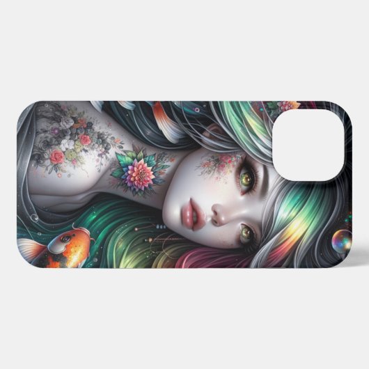 Schattige Girl's design iPhone Hoesje (Achterkant horizontaal)