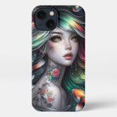 Schattige Girl's design iPhone Hoesje (Achterkant)